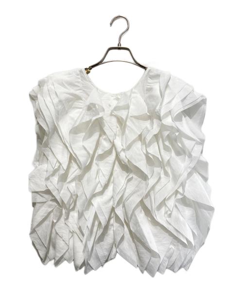 roughlow（ラフロー）roughlow (ラフロー) frill vest ホワイト サイズ:Freeの古着・服飾アイテム