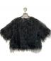 roughlow（ラフロー）の古着「airy fringe sheer tops」｜ブラック