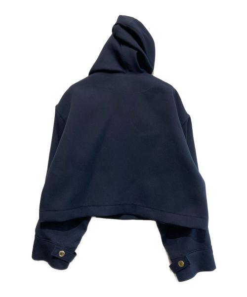 deres（デレス）deres (デレス) Violetta switch neck feather short coat ネイビー サイズ:Freeの古着・服飾アイテム