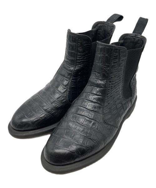 Dr.Martens（ドクターマーチン）Dr.Martens (ドクターマーチン) 型押しサイドゴアブーツ ブラック サイズ:26.5の古着・服飾アイテム