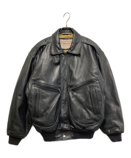 HOUSTON（ヒューストン）HOUSTON (ヒューストン) HARAJUK MOTHER レザージャケット ブラック サイズ:Mの古着・服飾アイテム