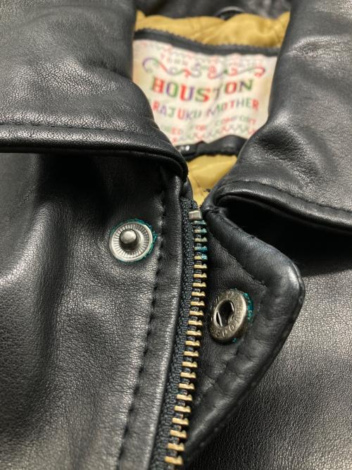 HOUSTON（ヒューストン）HOUSTON (ヒューストン) HARAJUK MOTHER レザージャケット ブラック サイズ:Mの古着・服飾アイテム