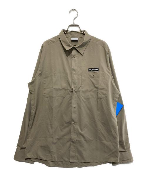 Columbia（コロンビア）Columbia (コロンビア) 長袖シャツ ベージュ サイズ:Lの古着・服飾アイテム