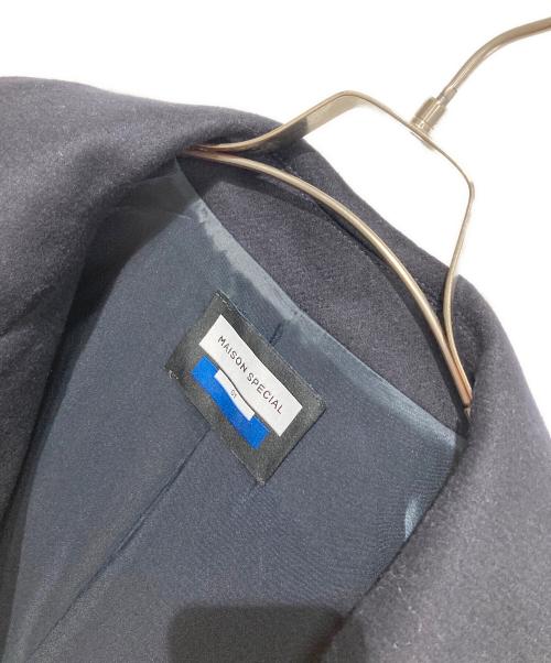 MAISON SPECIAL（メゾンスペシャル）MAISON SPECIAL (メゾンスペシャル) Super140s Prime-Over Melton Balmachan Coat ブラック サイズ:1の古着・服飾アイテム