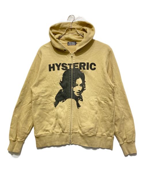 Hysteric Glamour（ヒステリックグラマー）Hysteric Glamour (ヒステリックグラマー) HGAS WOMAN HEAD Zip up ベージュ サイズ:XLの古着・服飾アイテム