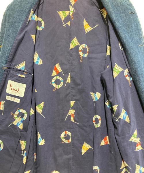 PAPAS（パパス）PAPAS (パパス) カバーオール ネイビー サイズ:Lの古着・服飾アイテム