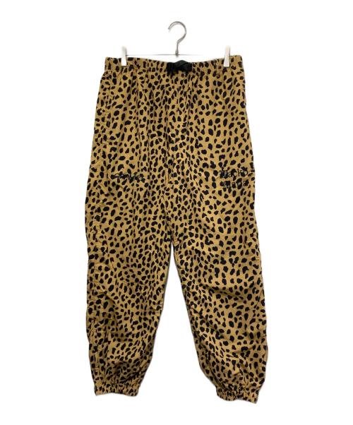 GRAMICCI（グラミチ）GRAMICCI (グラミチ) WACKO MARIA (ワコマリア) レオパード トラックパンツ ベージュ×ブラック サイズ:Lの古着・服飾アイテム