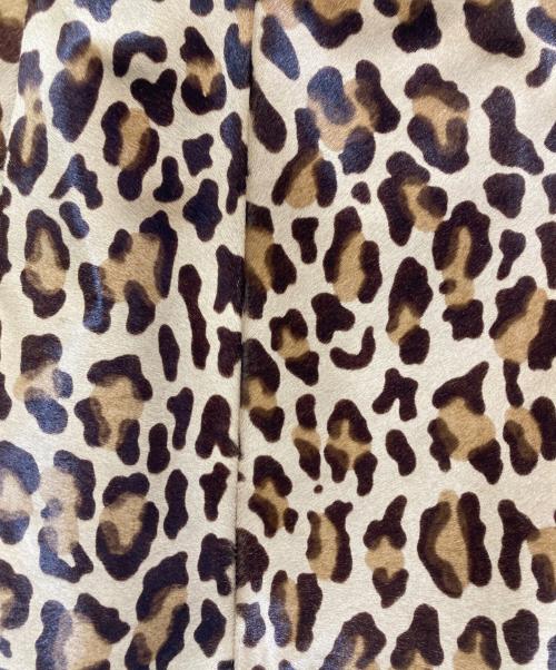 PRADA（プラダ）PRADA (プラダ) レオパードスウェードスカート ブラウン×ベージュ サイズ:Ｍの古着・服飾アイテム