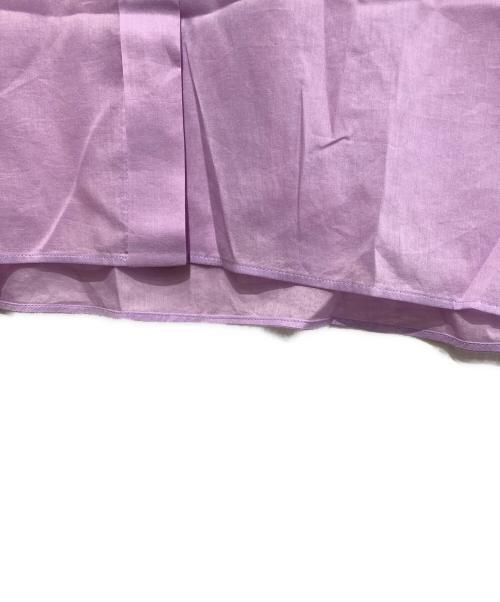 DRAWER（ドゥロワー）Drawer (ドゥロワー) コットンオーガンジーショートスリーブブラウス ラベンダー サイズ:Sの古着・服飾アイテム