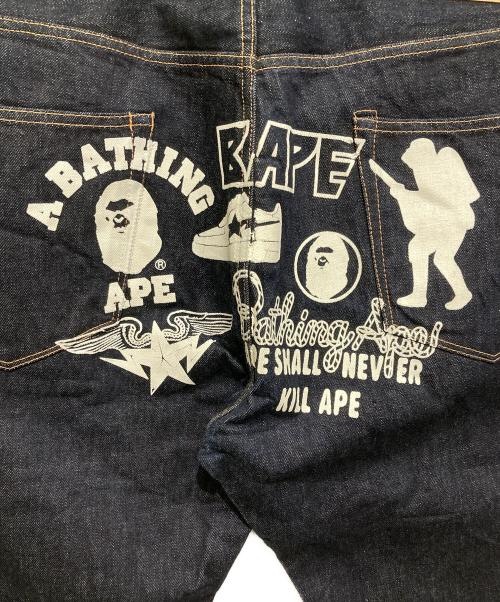 A BATHING APE（ア ベイシング エイプ）A BATHING APE (ア ベイシング エイプ) デニムパンツ インディゴ サイズ:XXLの古着・服飾アイテム