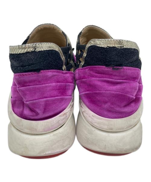 Christian Louboutin（クリスチャン・ルブタン）Christian Louboutin (クリスチャン・ルブタン) ランルビランスニーカー ブラック×パープル サイズ:35の古着・服飾アイテム