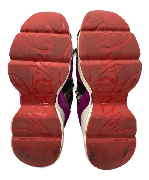 Christian Louboutin（クリスチャン・ルブタン）Christian Louboutin (クリスチャン・ルブタン) ランルビランスニーカー ブラック×パープル サイズ:35の古着・服飾アイテム