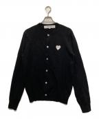 PLAY COMME des GARCONSプレイコムデギャルソン）の古着「Round Neck Cardigan/ラウンド ネック カーディガン」｜ブラック