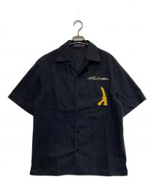 LOUIS VUITTON（ルイ ヴィトン）の古着「オープンカラーショートスリーブコットンシャツ」｜ブラック