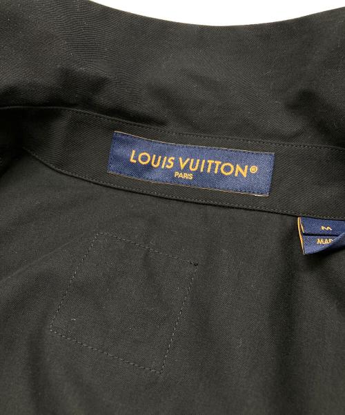 LOUIS VUITTON（ルイ ヴィトン）LOUIS VUITTON (ルイ ヴィトン) オープンカラーショートスリーブコットンシャツ ブラック サイズ:Mの古着・服飾アイテム