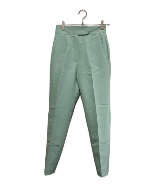 Mame Kurogouchi（マメクロゴウチ）Mame Kurogouchi (マメクロゴウチ) Silk Wool Double Cloth Tapered Trousers ミントグリーン サイズ:1の古着・服飾アイテム