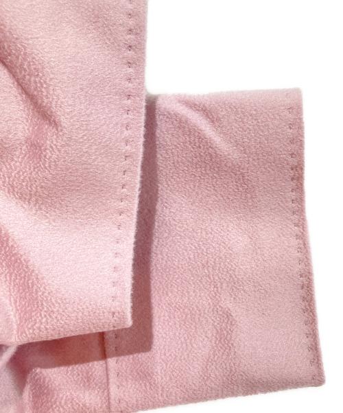 ANAYI（アナイ）ANAYI (アナイ) ノーカラーカシミヤコート ピンク サイズ:36の古着・服飾アイテム