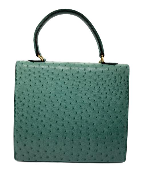 CELINE（セリーヌ）CELINE (セリーヌ) オーストリッチハンドバッグ グリーンの古着・服飾アイテム