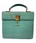 CELINE（セリーヌ）の古着「オーストリッチハンドバッグ」｜グリーン