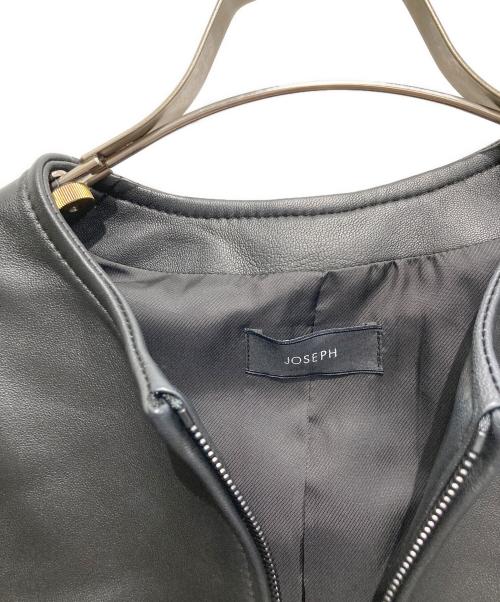 JOSEPH（ジョゼフ）JOSEPH (ジョゼフ) シープレザーノーカラージャケット ブラック サイズ:38の古着・服飾アイテム