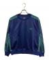 Needles（ニードルズ）の古着「Track Crew Neck Shirt Poly Smooth（トラッククルーネックシャツポリスムース）」｜ネイビー×グリーン