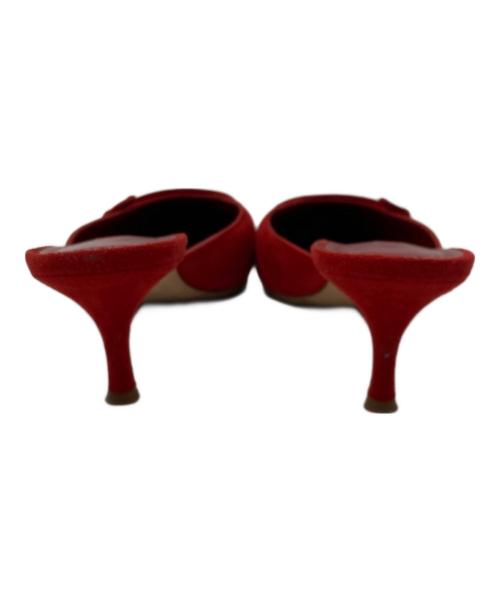 Manolo Blahnik（マノロブラニク）Manolo Blahnik (マノロブラニク) ミュール レッド サイズ:38の古着・服飾アイテム