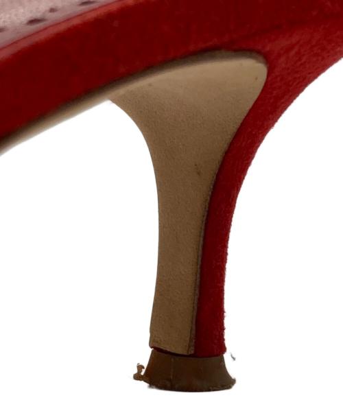 Manolo Blahnik（マノロブラニク）Manolo Blahnik (マノロブラニク) ミュール レッド サイズ:38の古着・服飾アイテム