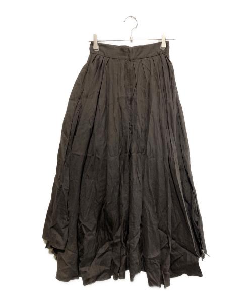 MADISON BLUE（マディソンブルー）MADISON BLUE (マディソンブルー) TUCK VOLUME SKIRT RAMIE ブラウン サイズ:XSの古着・服飾アイテム