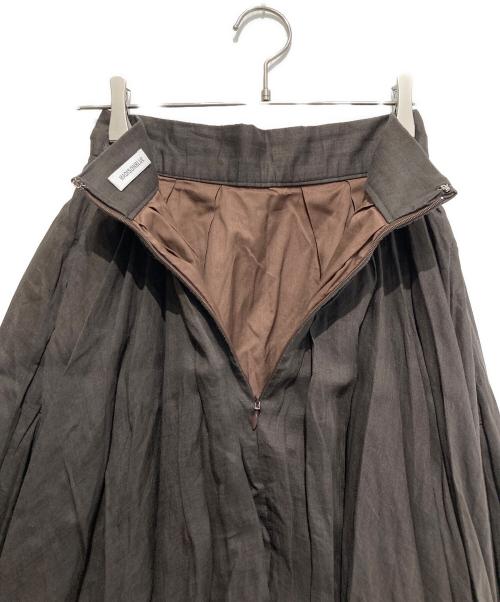 MADISON BLUE（マディソンブルー）MADISON BLUE (マディソンブルー) TUCK VOLUME SKIRT RAMIE ブラウン サイズ:XSの古着・服飾アイテム