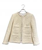 MADISON BLUEマディソンブルー）の古着「NO COLLAR JACKET」｜アイボリー