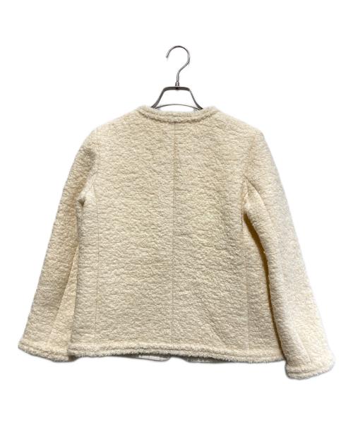 MADISON BLUE（マディソンブルー）MADISON BLUE (マディソンブルー) NO COLLAR JACKET アイボリー サイズ:Sの古着・服飾アイテム