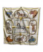 HERMESエルメス）の古着「カレ90 GRAND APPARAT」｜ベージュ