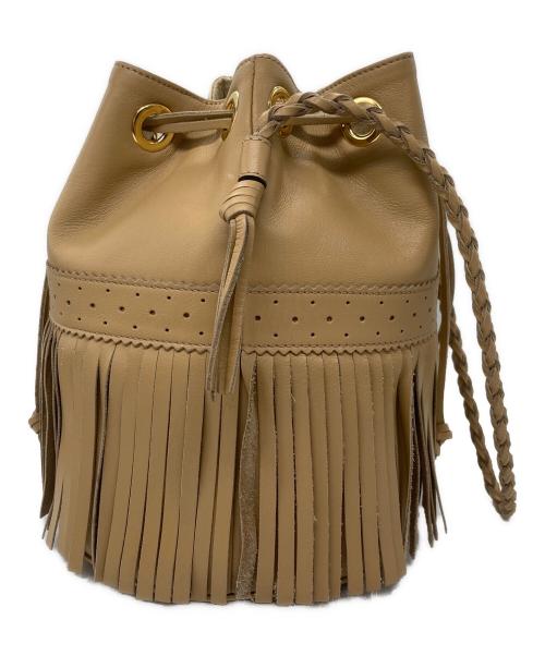 J&M DAVIDSON（ジェイ＆エム デヴィッドソン）J&M DAVIDSON (ジェイ＆エム デヴィッドソン) カーニバルレザーショルダーバッグ ベージュの古着・服飾アイテム