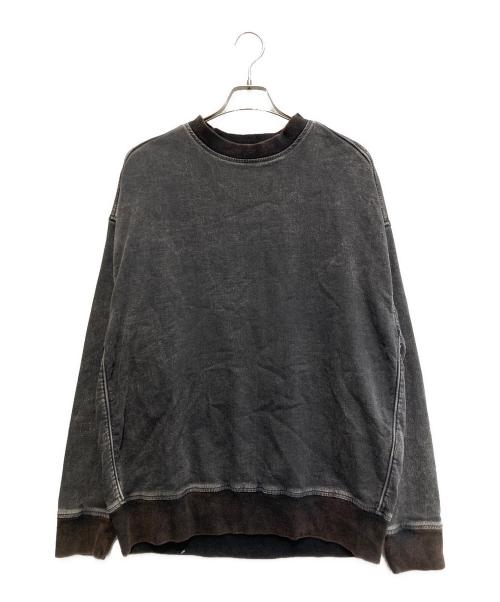 DIESEL（ディーゼル）DIESEL (ディーゼル) D-Kribダークグレーヴィンテージトレーナー ブラック サイズ:Mの古着・服飾アイテム