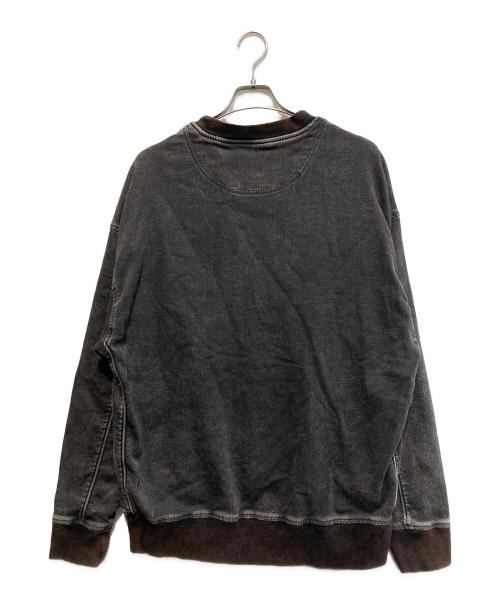 DIESEL（ディーゼル）DIESEL (ディーゼル) D-Kribダークグレーヴィンテージトレーナー ブラック サイズ:Mの古着・服飾アイテム