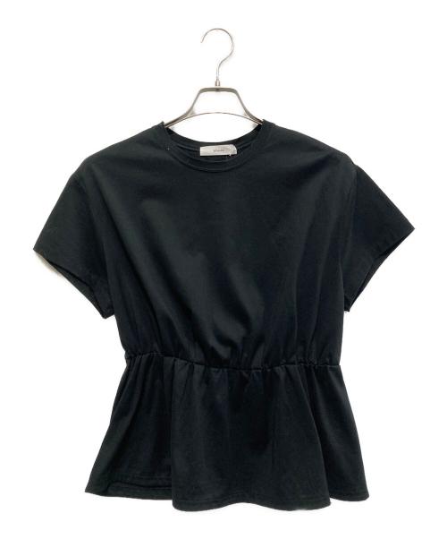 ebure（エブール）ebure (エブール) ペプラムカットソー ブラック サイズ:38の古着・服飾アイテム