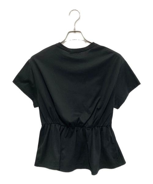 ebure（エブール）ebure (エブール) ペプラムカットソー ブラック サイズ:38の古着・服飾アイテム