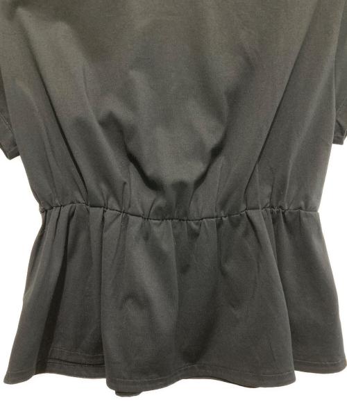 ebure（エブール）ebure (エブール) ペプラムカットソー ブラック サイズ:38の古着・服飾アイテム