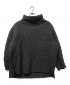 ATTACHMENTアタッチメント）の古着「WO FLEECE BOTTLE NECK PULLOVER（ウールフリース ボトルネック プルオーバー）」｜ブラック