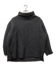 ATTACHMENT（アタッチメント）の古着「WO FLEECE BOTTLE NECK PULLOVER（ウールフリース ボトルネック プルオーバー）」｜ブラック