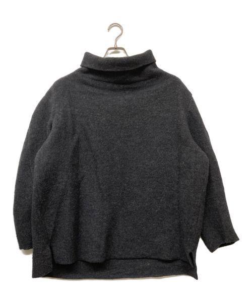 ATTACHMENT（アタッチメント）ATTACHMENT (アタッチメント) WO FLEECE BOTTLE NECK PULLOVER（ウールフリース ボトルネック プルオーバー） ブラック サイズ:SIZE 1の古着・服飾アイテム