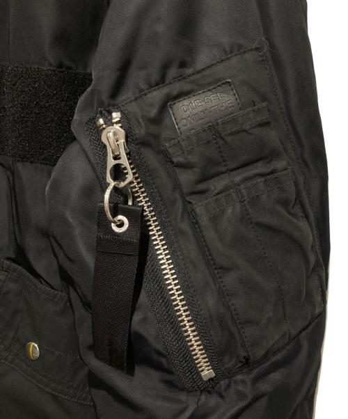 DIESEL（ディーゼル）DIESEL (ディーゼル) フライトジャケット ブラック サイズ:Lの古着・服飾アイテム