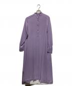 Graphpaperグラフペーパー）の古着「Satin band collar dress」｜バイオレット
