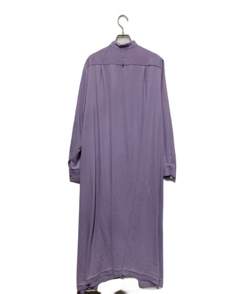 Graphpaper（グラフペーパー）Graphpaper (グラフペーパー) Satin band collar dress バイオレットの古着・服飾アイテム