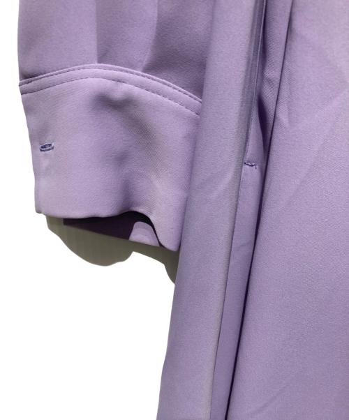 Graphpaper（グラフペーパー）Graphpaper (グラフペーパー) Satin band collar dress バイオレットの古着・服飾アイテム