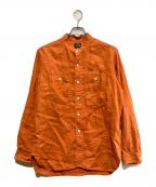 Needlesニードルズ）の古着「Band Collar Work Shirt -Linen Canvas」｜オレンジ