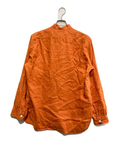 Needles（ニードルズ）Needles (ニードルズ) Band Collar Work Shirt -Linen Canvas オレンジ サイズ:Sの古着・服飾アイテム