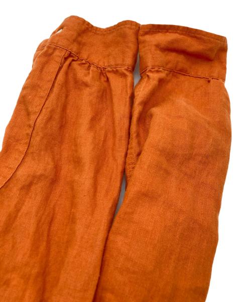 Needles（ニードルズ）Needles (ニードルズ) Band Collar Work Shirt -Linen Canvas オレンジ サイズ:Sの古着・服飾アイテム