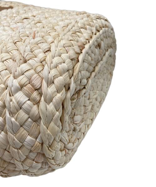 DEAN&DELUCA（ディーンアンドデルーカ）DEAN&DELUCA (ディーンアンドデルーカ) BEAMS COUTURE (ビームス クチュール) ２WAYカゴバッグ ベージュ×ブラウンの古着・服飾アイテム