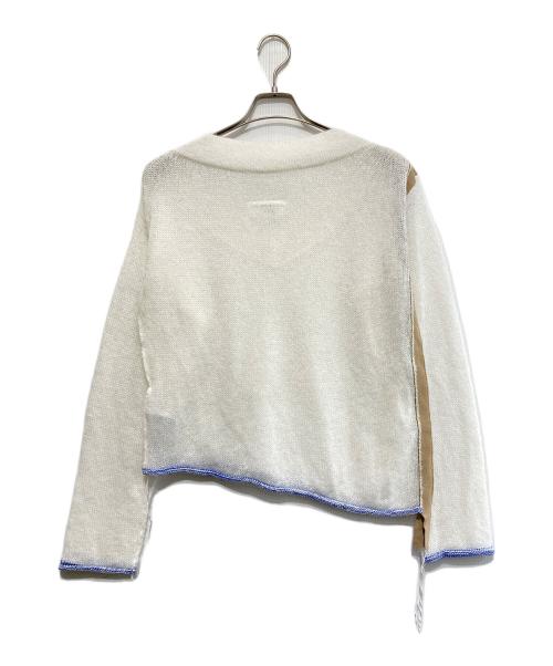 MM6 Maison Margiela（エムエムシックスメゾンマルジェラ）MM6 Maison Margiela (エムエムシックスメゾンマルジェラ) Vネックニット ホワイト サイズ:Sの古着・服飾アイテム